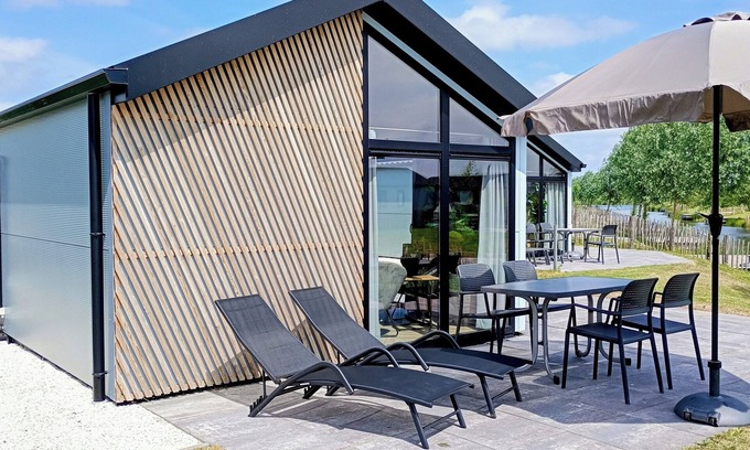 Municipality of Kampen House | Chalet Casa Kampen with waterfront plot, jetty and fence for 4 people in Kampen