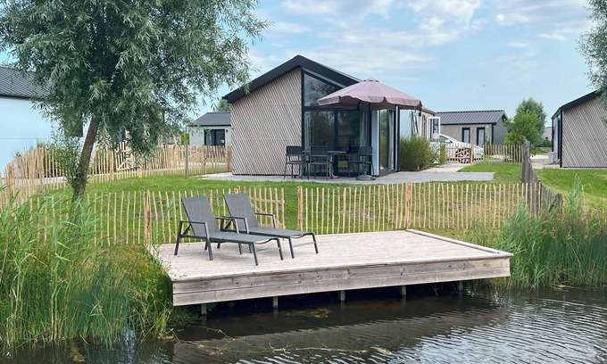 Municipality of Kampen House | Chalet Steghouse with waterfront plot, jetty and fence for 4 people in Kampen