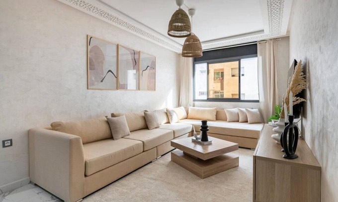L'Ocean Apartment | Charmant 1 chambre salon/5min gare Rabat ville