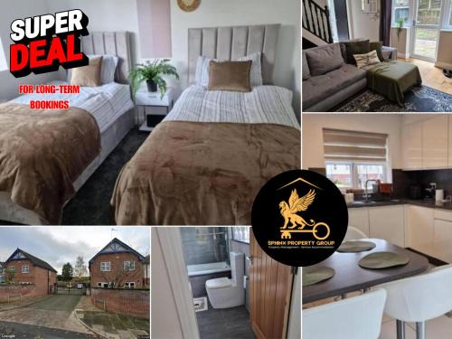 Wythenshawe Apartment | Charming 3 Bedroom Apartment in Wythenshawe Convenient for Manchester Airport and City Centre Free Parking