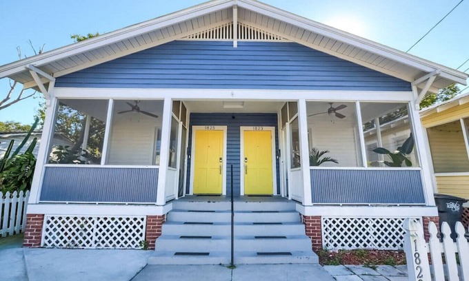 Historic Ybor House | Charming Duplex in Historic Ybor City - Sleeps 8