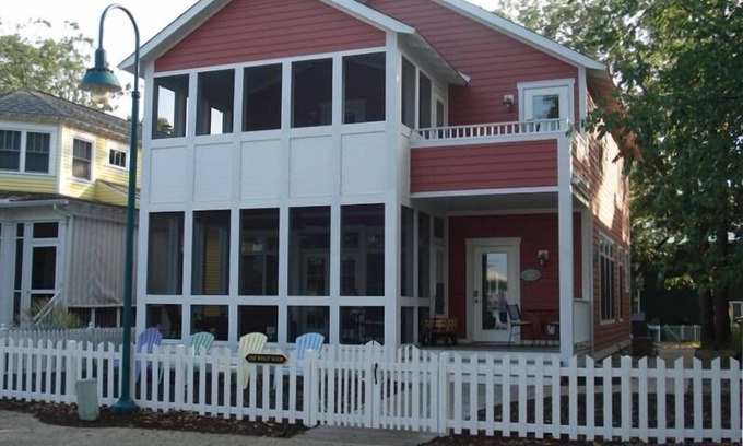 Michigan City House | Charming Home w/Golf Cart Sleeps 13. Close to pool & amenities.