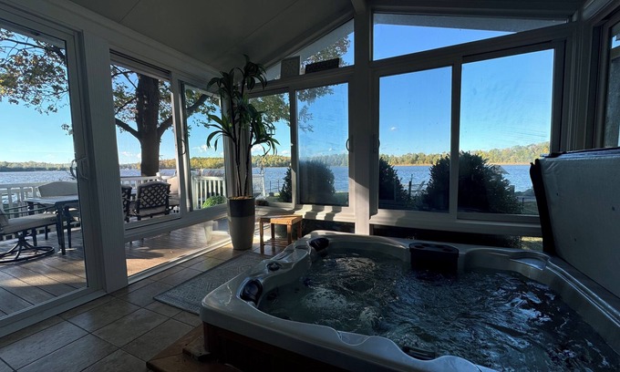 Gobles House | Charming Lakefront House with Hot Tub, Fire Pit, Kayak, and Fishing