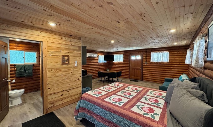 Cambridge Cabin | Charming log cabin on back gravel road with peace, quiet & the amenities of home