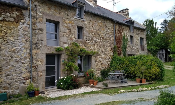 Pleslin-Trigavou House | Charming renovated stone cottage in quiet area with garden and terrace. Sleeps 4