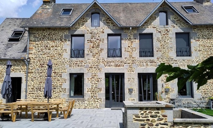 Dragey-Ronthon Cottage | Charming Stone House: Mont St-Michel Views, Private Garden & Terrace, Near Beach