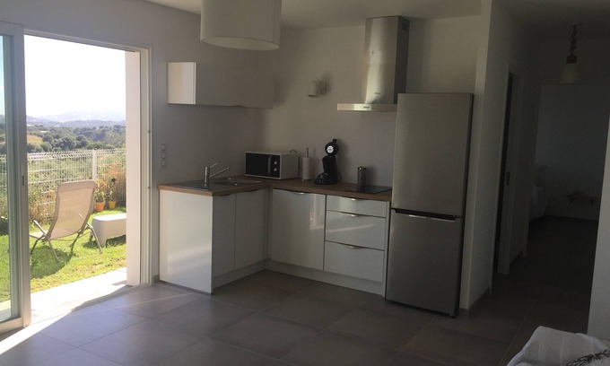 Afa Villa | Charming T2 40m2 ground floor villa, new, fully equipped, private garden adjoining