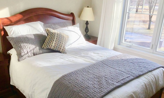 Venise-en-Quebec Apartment | Château Venise - Lake Champlain Waterfront Luxury Inn - Garden View with Kitchen