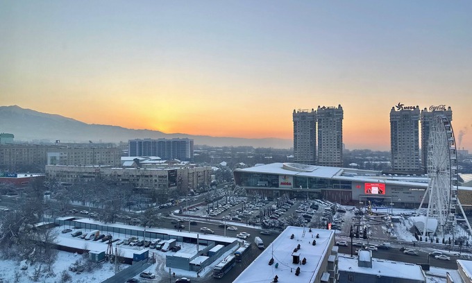 Almaty Apartment | Chic 1-bedroom apartment with Mountain view, WiFi and AC