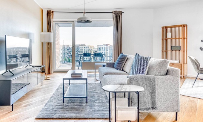 Sydhavnen Apartment | Chic Teglholmen 2BR w/ Balcony, Courtyard & W/D, nr Harbor, by Blueground