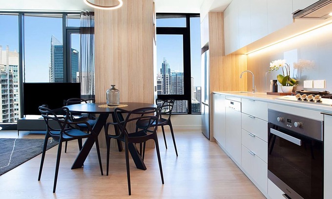 Sydney Central Business District Apartment | City High is a luxurious urban two-bedroom apartment