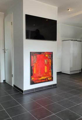 Wolmirstedt Apartment | City Lounge an der Feuerwache mit Außenbereich mit Klimaanlage