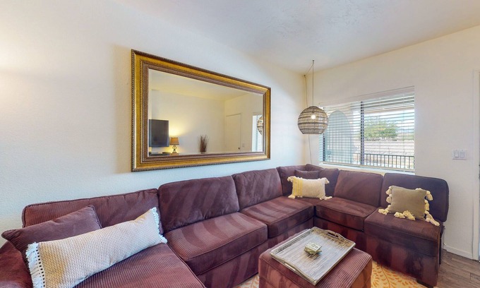 Dietz Condo | Classic condo with a balcony, washer/dryer, central AC, pool