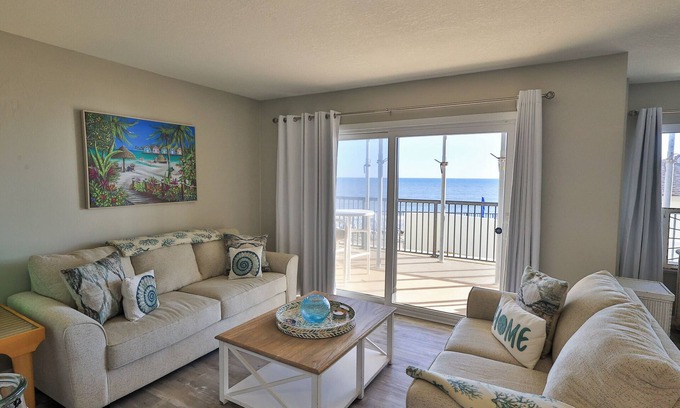 Daytona Beach Shores Condo | Coastal Charm, 1stFL Stunning Oceanfront 2BR Condo, Lg Balcony, Pool