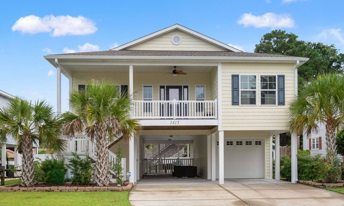 Crescent Beach House | Coastal escape with private saltwater pool just 2 blocks from the beach in North Myrtle