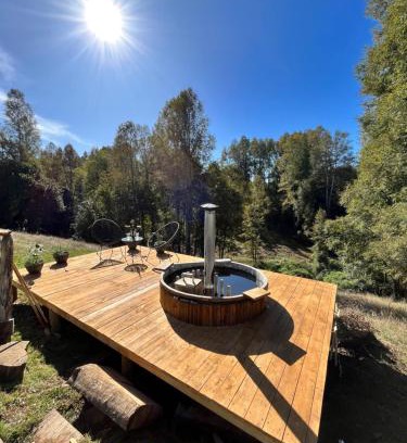 Araucania Region House | Colico Lodge - tinaja -terraza