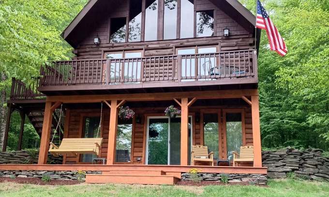 Otego Cabin | Come for the beautiful fresh air and scenery, fall colors are fabulous