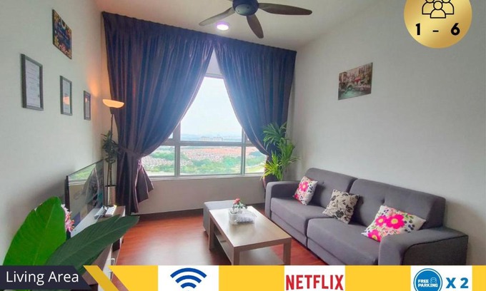 Shah Alam Apartment | Comfy 2R2B Modern High-Floor Retreat #GA4