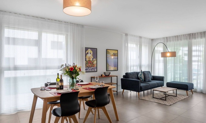 Locarno Apartment | Cosy apartment for 4 people with WIFI, TV, balcony and pets allowed