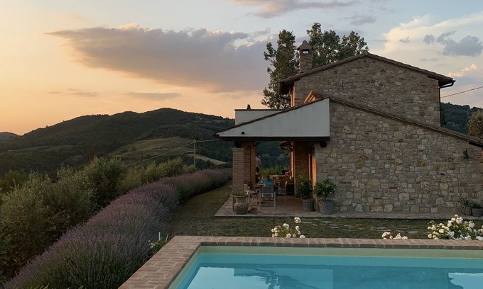 Gualdo Cattaneo House | Country house in Umbria with private pool for family holiday or romantic stay