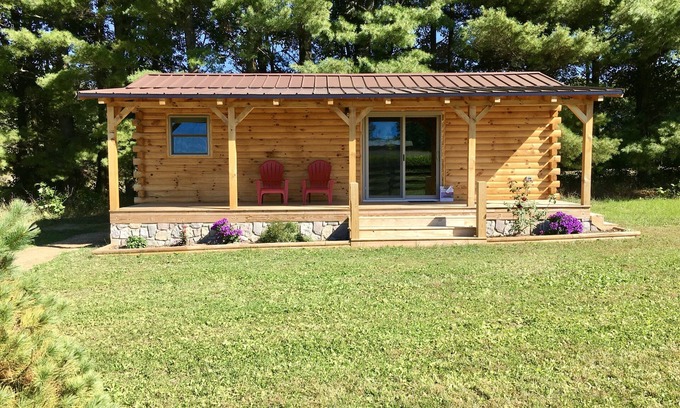 Goshen Cabin | Couples getaway TINY Log Cabin by the pine trees