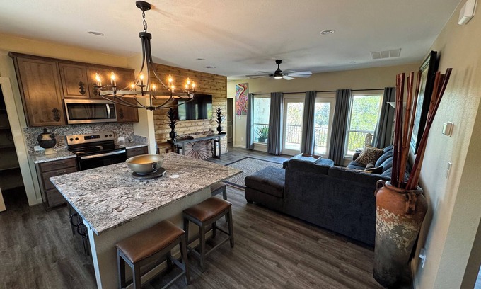 Cardinal Hills House | Cozy 1-bedroom, 2 car garage, large covered patio, amazing Hill Country view.