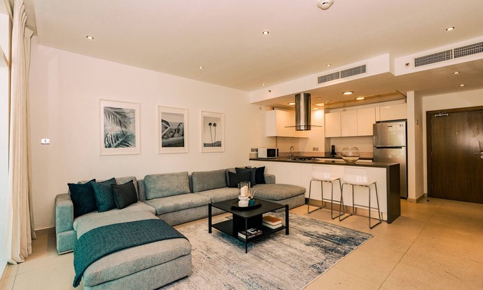 Al Raha Beach Apartment | Cozy 2-bedroom apartment in beautiful Abu Dhabi with fitness room, WiFi