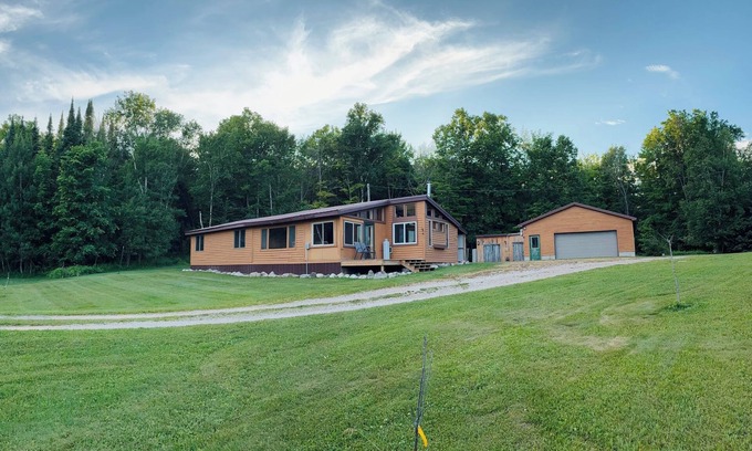 Hulbert Township Cabin | Cozy Cabin located directly on the ORV trail. Peace & seclusion.