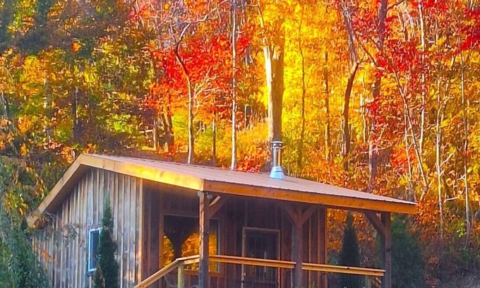 Vein Mountain Cabin | Cozy Cabin, private, romantic, wood stove, WiFi, mountains, NC