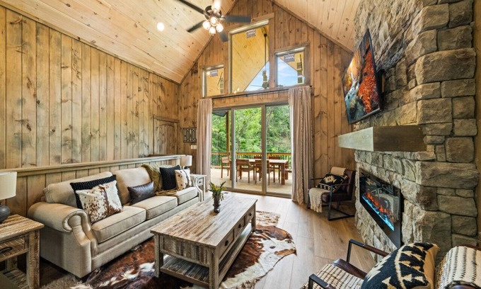 Sevierville Cabin | Cozy Cabin Retreat with Games and Stunning Views