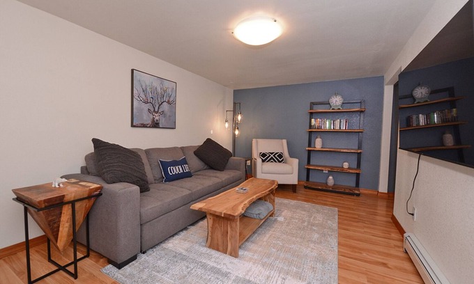 Huffman - O' Malley Cabin | Cozy Caribou Corner in peaceful wooded area, close to airport, trails, Sleeps 7!