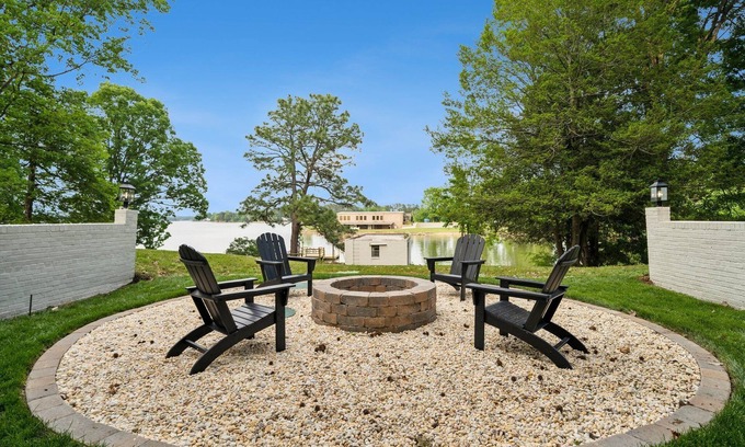Southmont House | Cozy Cove-Lakefront home with kayaks, paddle board, lillypad, arcade, & fire pit