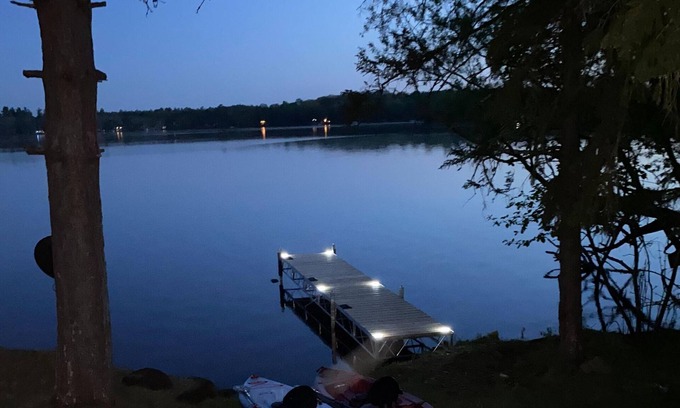 Douglas County House | Cozy lakefront home on Dowling Lake, Superior WI. Private dock w/Kayaks.
