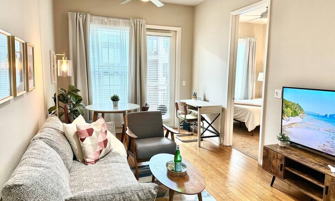 Texas Medical Center Apartment | Cozy Mid Century Modern |MD Anderson| FREE Parking