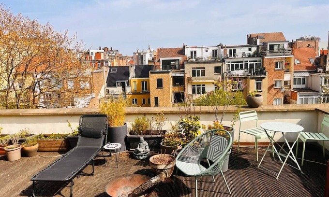 Sint-Jans-Molenbeek Apartment | Cozy, spacious & rooftop terrace 2 bedrooms, 2 bathrooms next to Tour et Taxis
