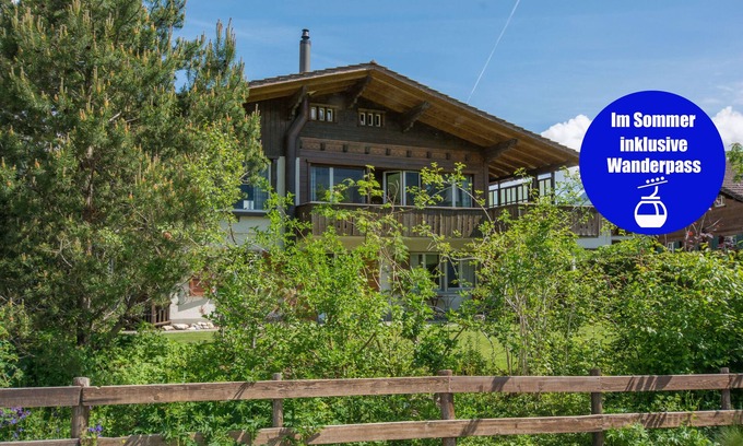 Adelboden Apartment | Cozy vacation apartment with large garden seating area, near the Chuenisbergli.