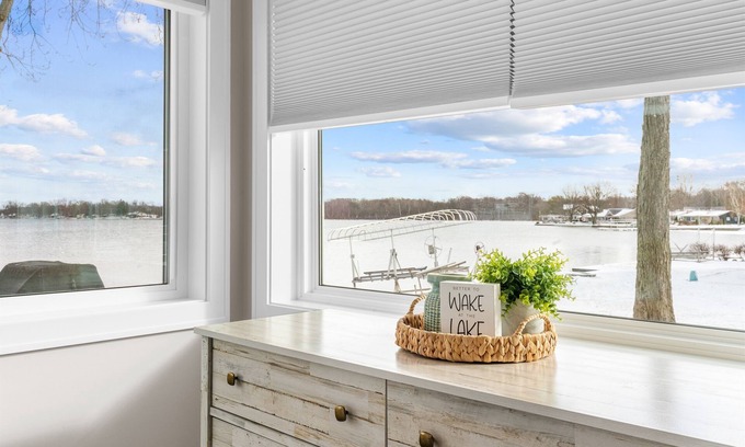 Lake Odessa Cottage | Cozy Winter Retreat w/Hot Tub & Lakefront Views
