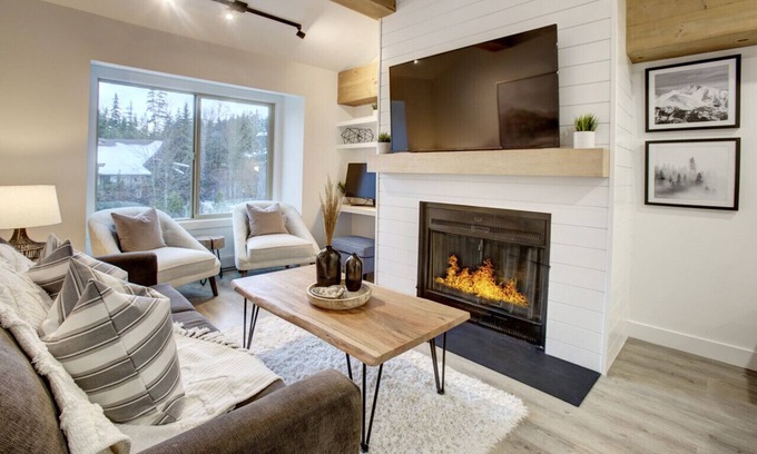Whistler Creekside Apartment | Creekside Stunning Lofted 1BR: Sleeps 2,Pool,Free Parking Near Lakes and Shops!