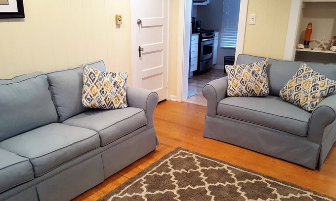 North Beach Haven Condo | Cute and cozy 2 bedroom Brant Beach condo across the street from the BEACH!