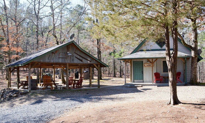 Board Camp Cabin | Cute cabin located in the shady mountains. 1 mile from south Wolf Pen trailhead.