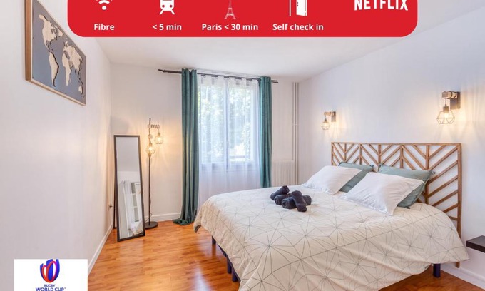 Choisy-le-Roi Apartment | Détente et Confort proche Paris et Orly