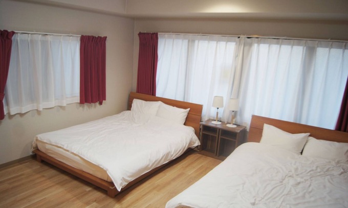 Abeno Apartment | Deluxe family 2 double beds1 single bed separat - Room 302/Osaka Ōsaka