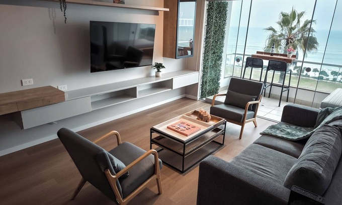 Santa Cruz Apartment | Departamento Elegante y Espacioso con Vista al Mar, Ideal Para Estadías Largas