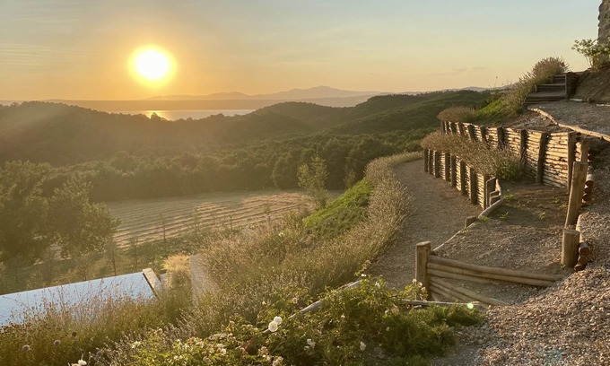 Bagnoregio Villa | design villa private in nature with lake view