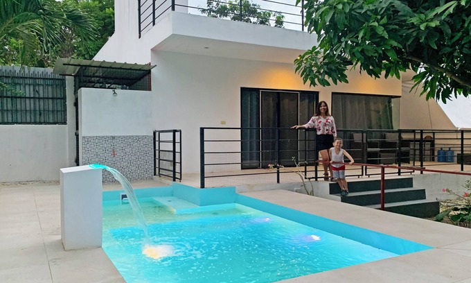 San Pedro House | Designer Villa with private Pool and Rooftop Lounge in Tropical Garden