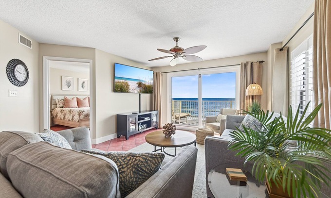 Seawinds Condo Condo | Direct oceanfront corner condo with stunning views, huge balcony, heated pool, and garage parking