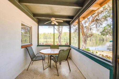 Chiefland Apartment | Dock and Fire Pit Scenic Studio on Suwannee River!
