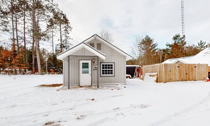 Manitowish Waters House | Dog-friendly, tree-lined home on the snowmobile trail with streaming, W/D, & AC