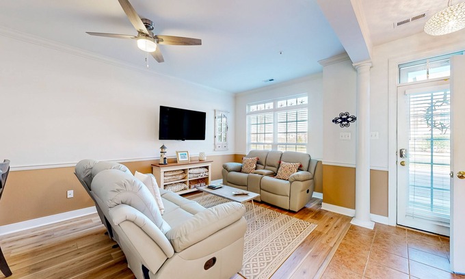 Villages of Five Points House | Dog-friendly Villages of Five Points townhouse with pool, tennis, gym, grill