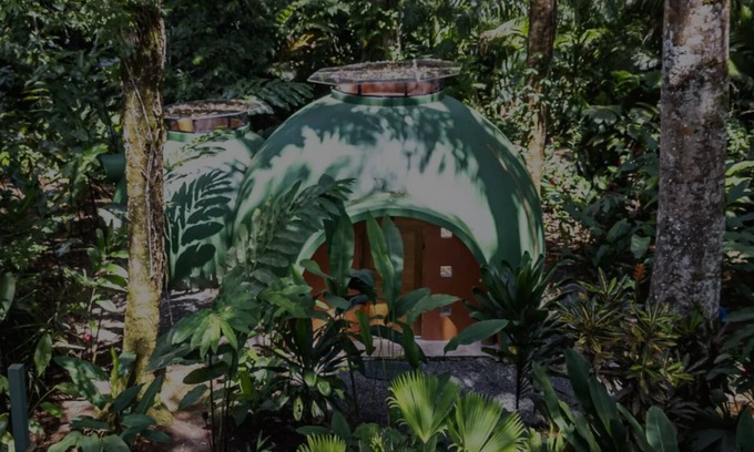 Big Creek House | Dome shaped bungalow in a lush tropical forest, steps away from ocean views.